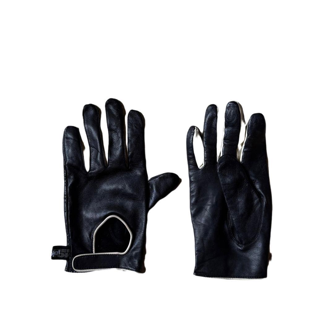 90s GAULTIER HOMME OBJET バイカラー レザーグローブ
