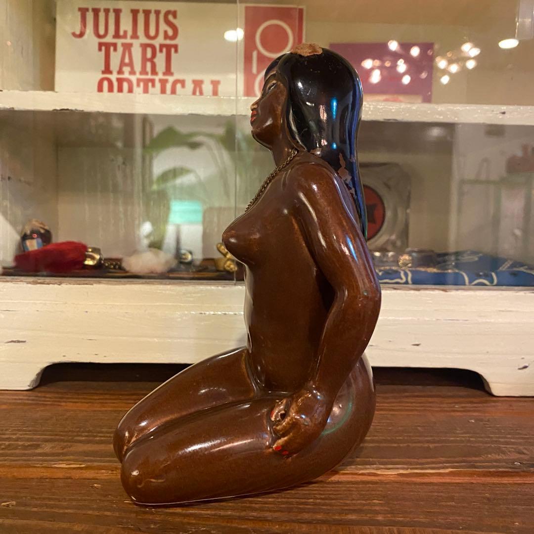 陶器製 50s〜60s ピンナップガール SET 置物　アンティーク雑貨