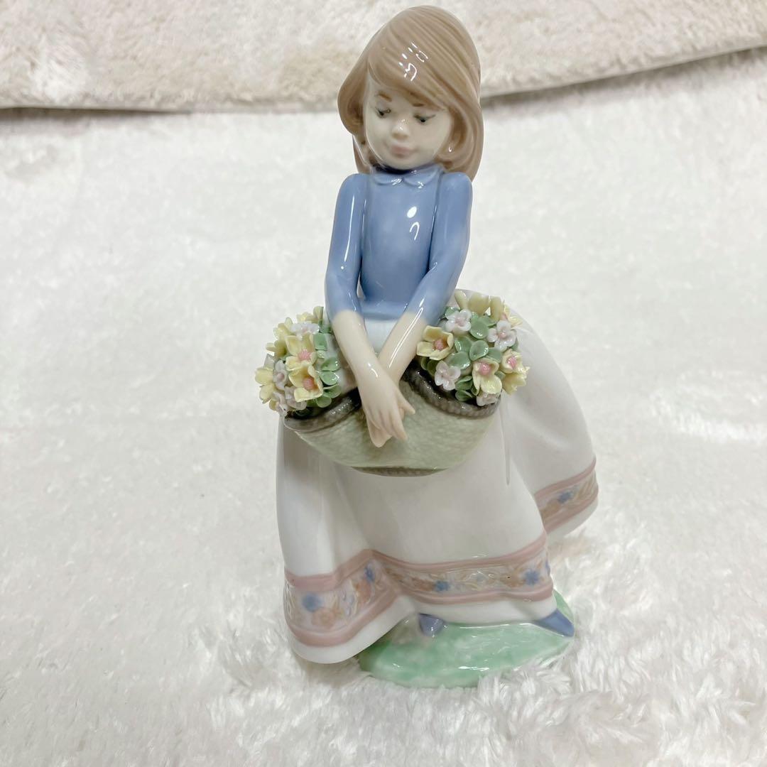 リヤドロ フィギュリン 4体セット 春の花 少女像