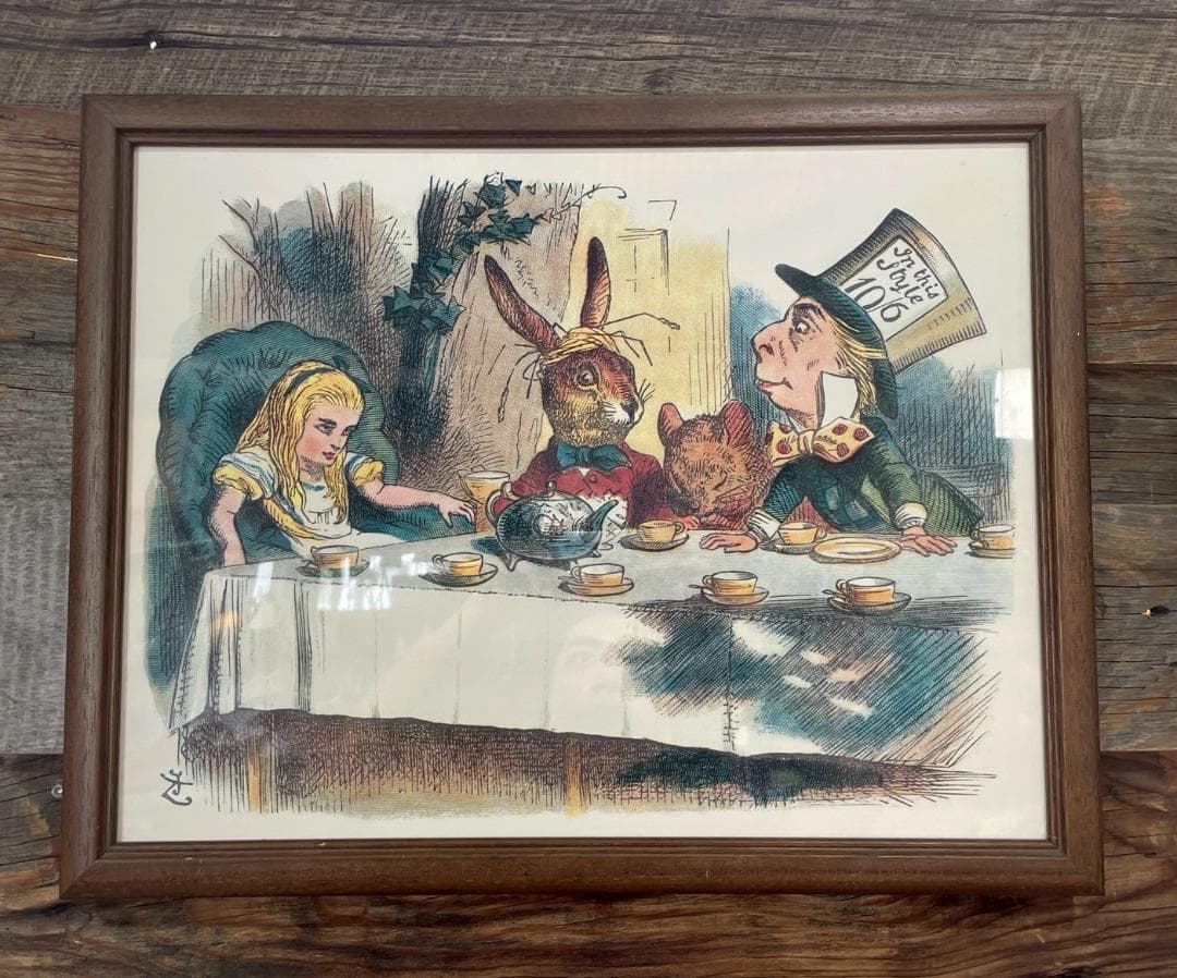 不思議の国のアリス　ウォールデコ　ジョン・テニエル　壁掛け　ポスター　額絵