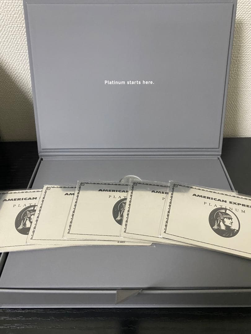 【米国版新品】アメックス　ミラー　カード　ノベルティプラチナ　５枚