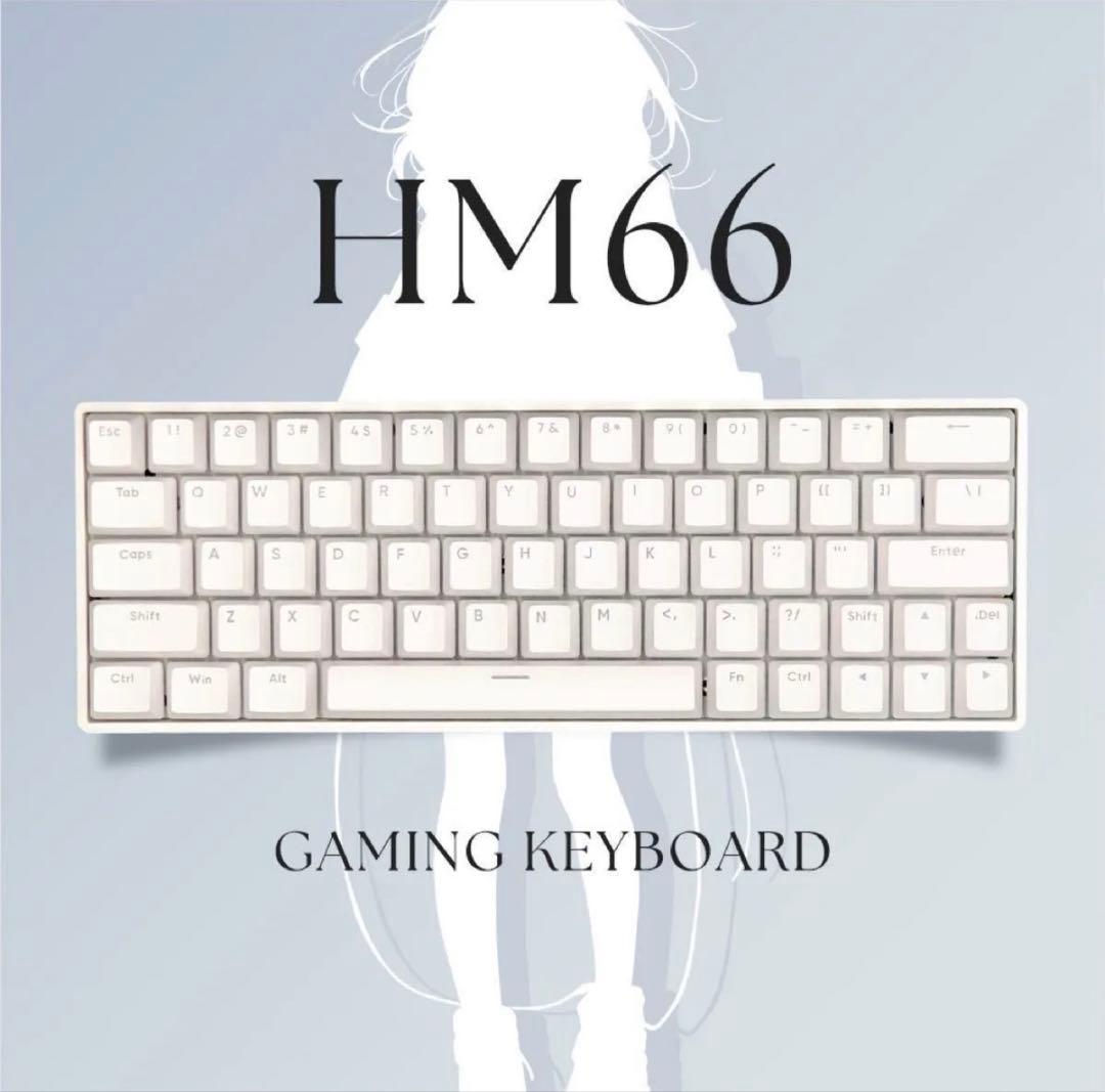 Rabbit0 SIKAKEYB HM66 キーボード ラピッドトリガーホワイト