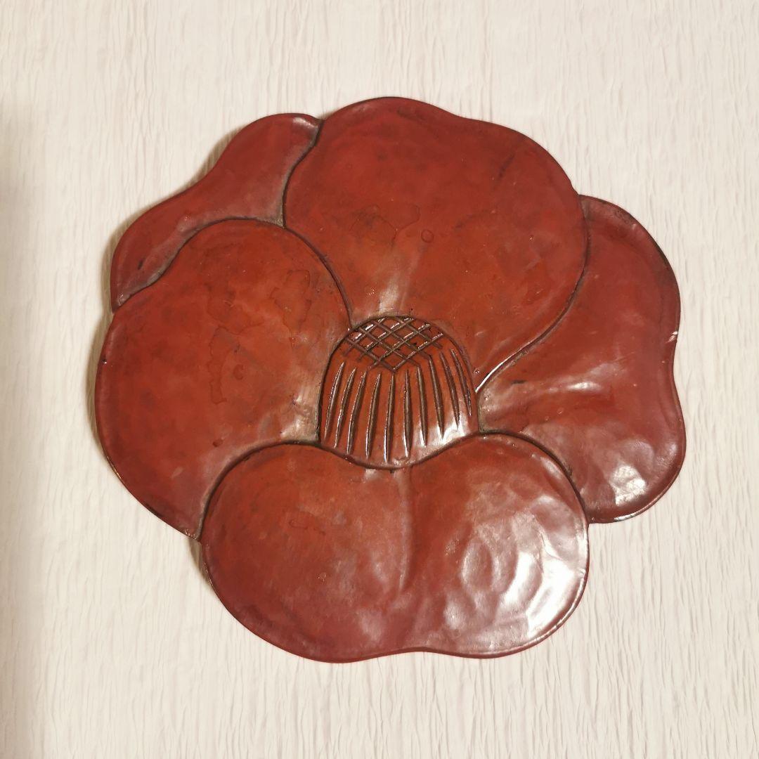 鎌倉彫　くずし皿　椿　椿堂　漆