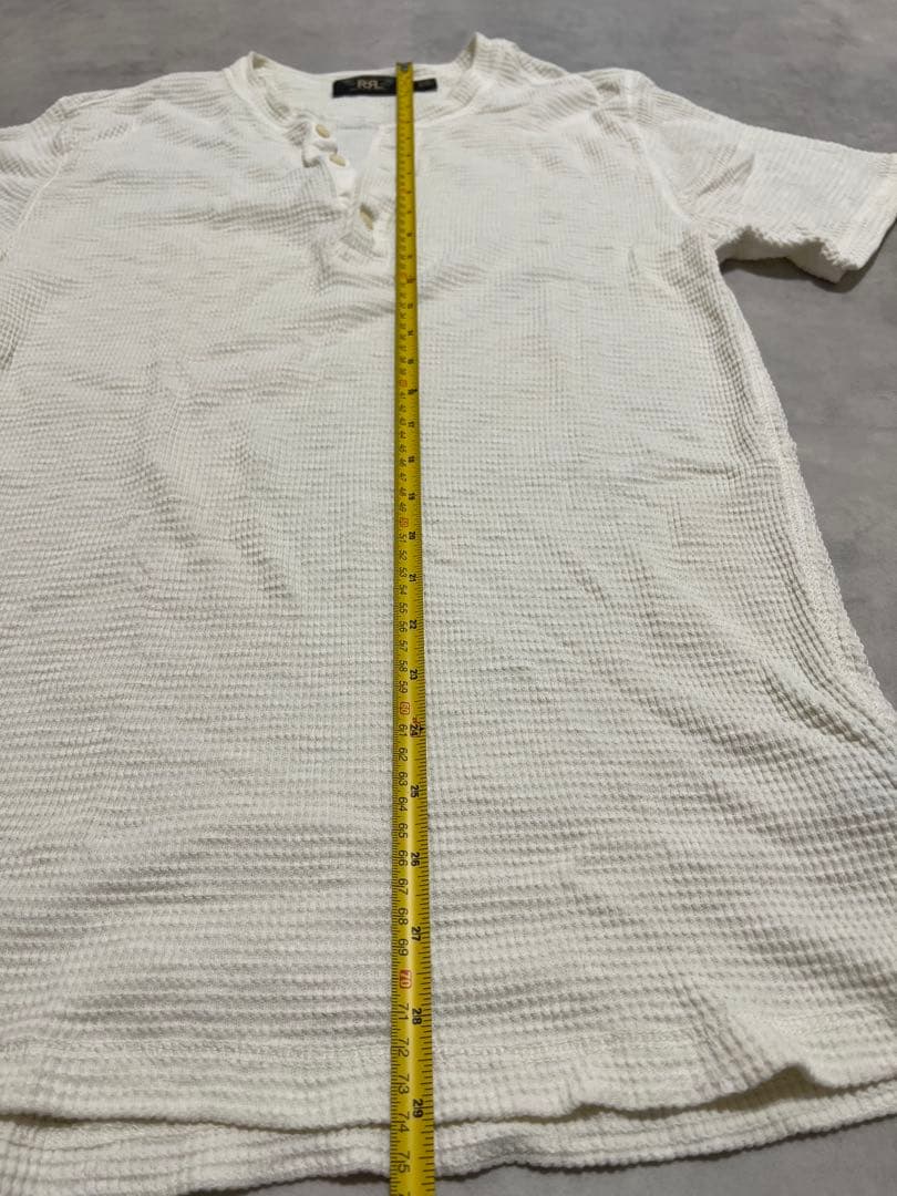 【美品】RRL L Tシャツ ダブルアールエル ワッフル　ヘンリーネック