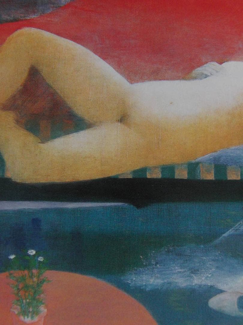 堀内貞明、【ひとり】、希少な額装用画集より、新品額装付、状態良好