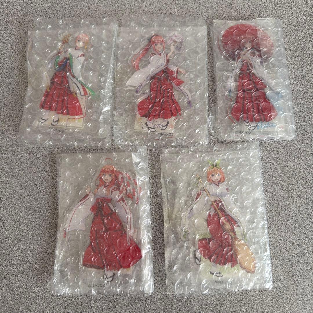 五等分の花嫁 巫女　UCカード限定特典アクリルスタンド全5種セット