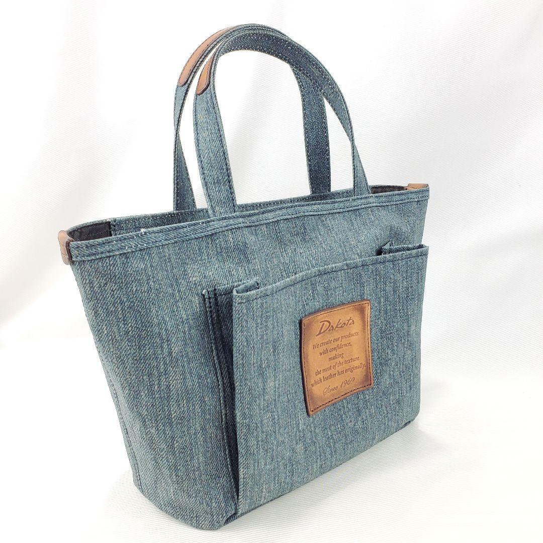 Dakota　デニム　バッグ　ダコタ　ハンドバッグ　ロゴ　レザー