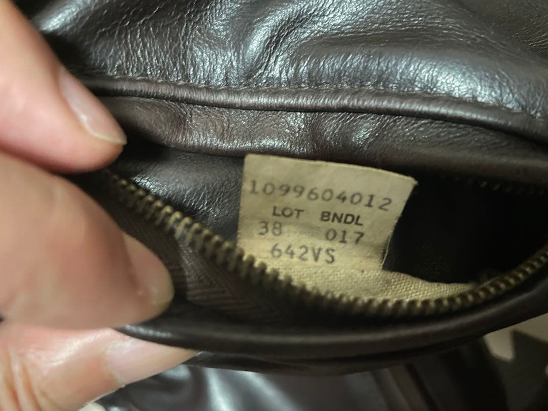 Schott ショット　642VS 襟付きシングルライダース サイズ38 【茶】