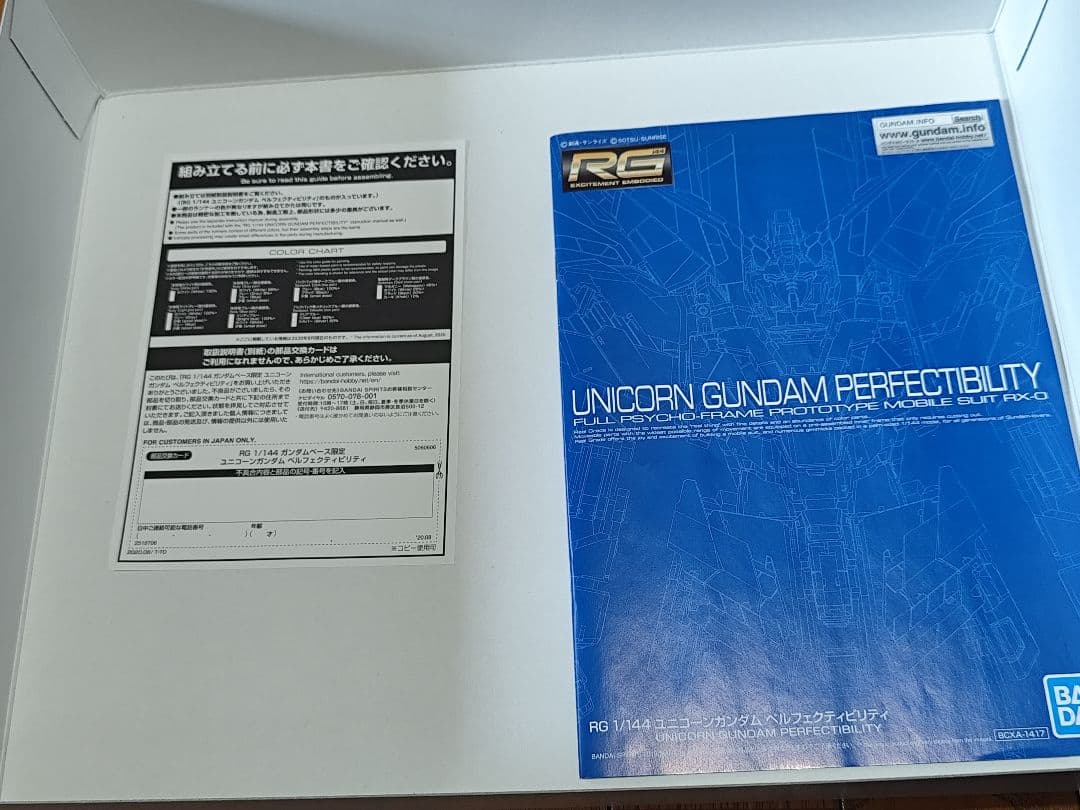 RG 1/144 ユニコーンガンダム ペルフェクティビリティ