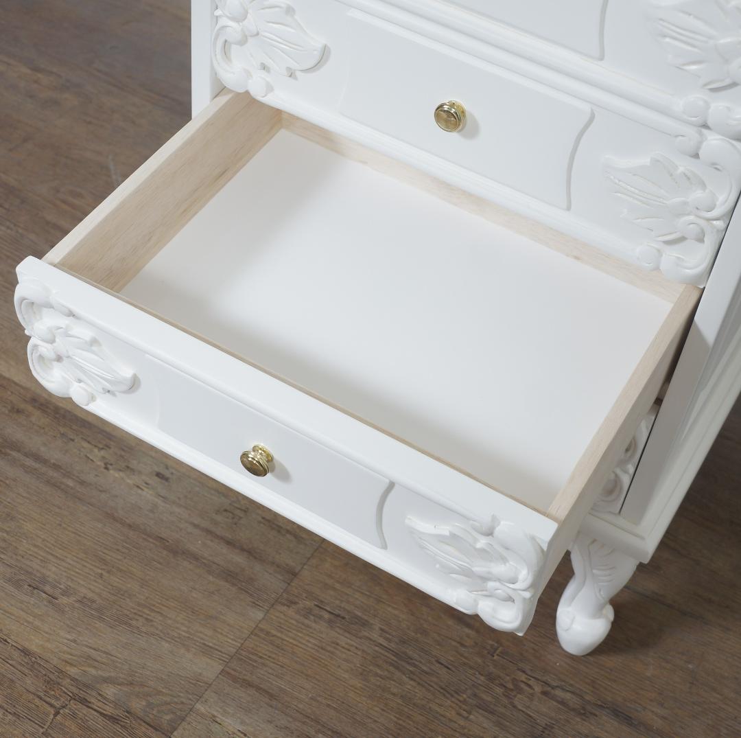 撮影戻り品　ロココ調　ヨーロピアンスタイル 猫脚　チェスト　手彫り彫刻 5段