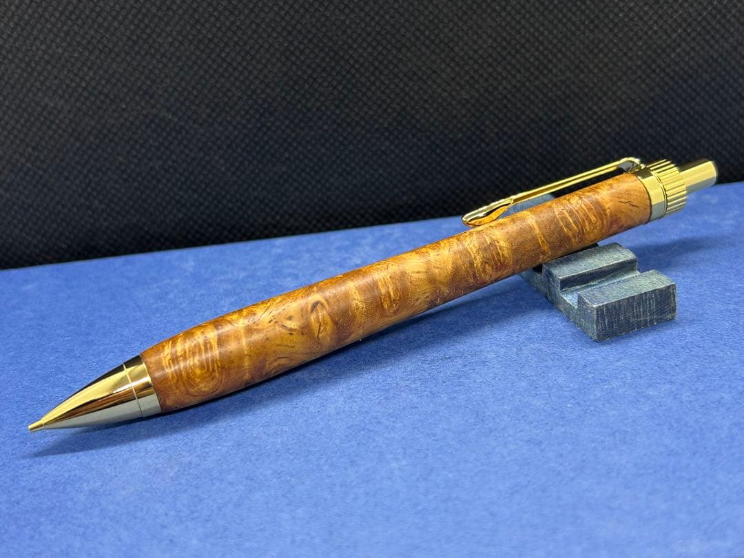 【早い者勝ち】極上花梨瘤　シャープペンシル0.5 木軸ペン　加藤金属