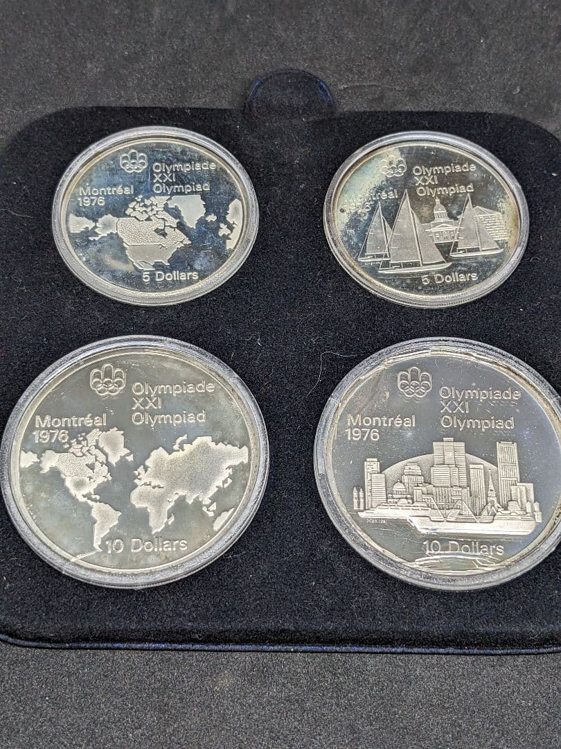 1976年 モントリオールオリンピック 記念銀貨 ４枚組プルーフセット
