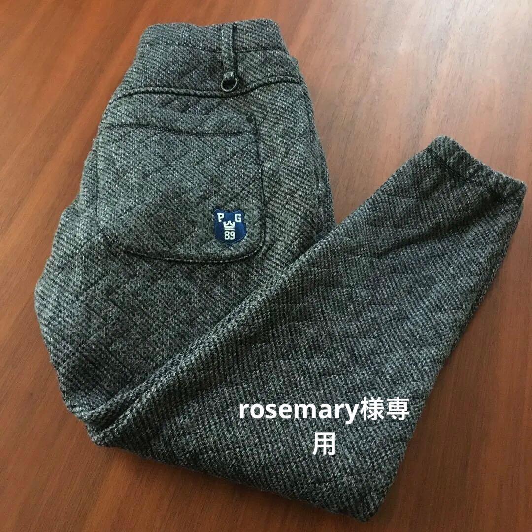 パーリーゲイツ　ツイード秋冬　パンツ　ゴルフグレー系