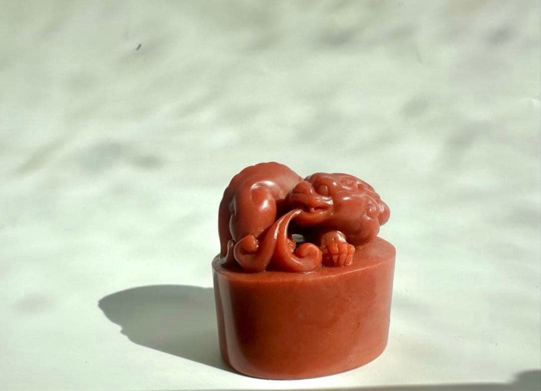 【螭虎】 古獣　美品　高級印材　篆刻　印石　ラオス　印石　水凍