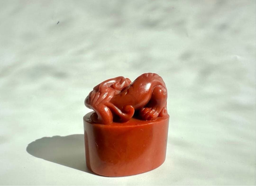 【螭虎】 古獣　美品　高級印材　篆刻　印石　ラオス　印石　水凍