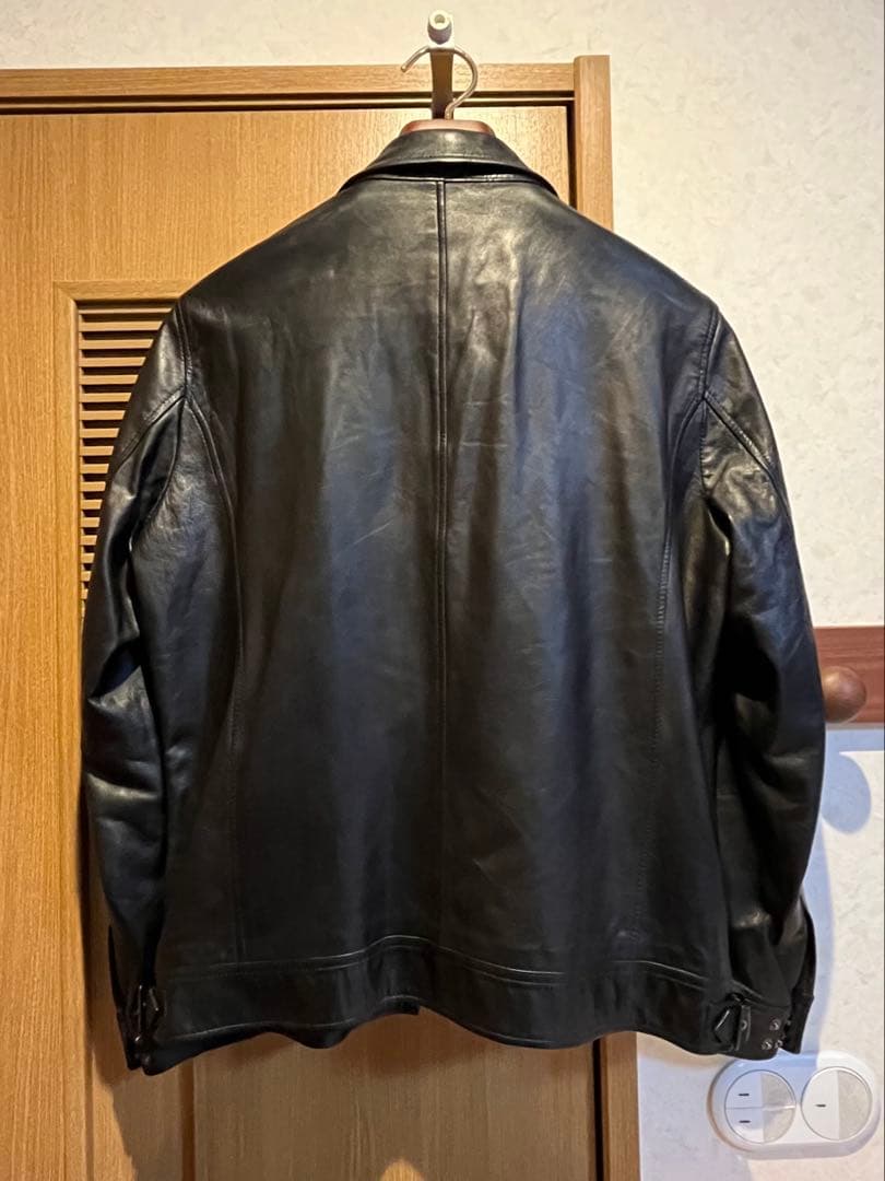 所さんのSNAKE MOTOR 世田谷ベース　レザー ライダースジャケット黒