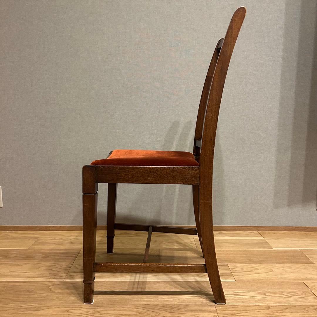 アンティーク家具　アンティークチェア　英国家具 椅子 ベルベット　二脚セット