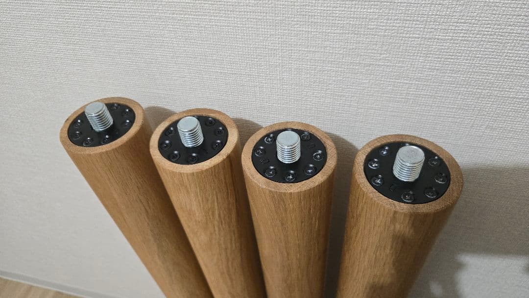 無印良品 木製テーブル脚 4本組 オーク材 72cm