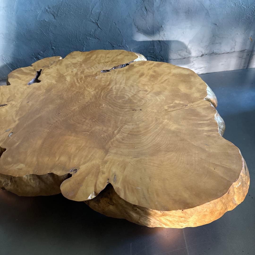 えーい！最後のお値下げ‼️一枚板ちゃぶ台　テーブル　花台に！とても素敵です！