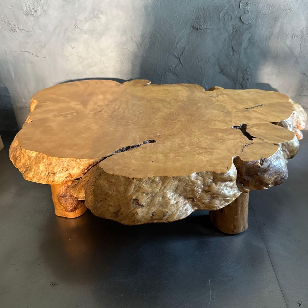 えーい！最後のお値下げ‼️一枚板ちゃぶ台　テーブル　花台に！とても素敵です！