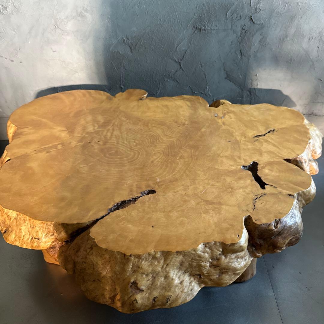 えーい！最後のお値下げ‼️一枚板ちゃぶ台　テーブル　花台に！とても素敵です！