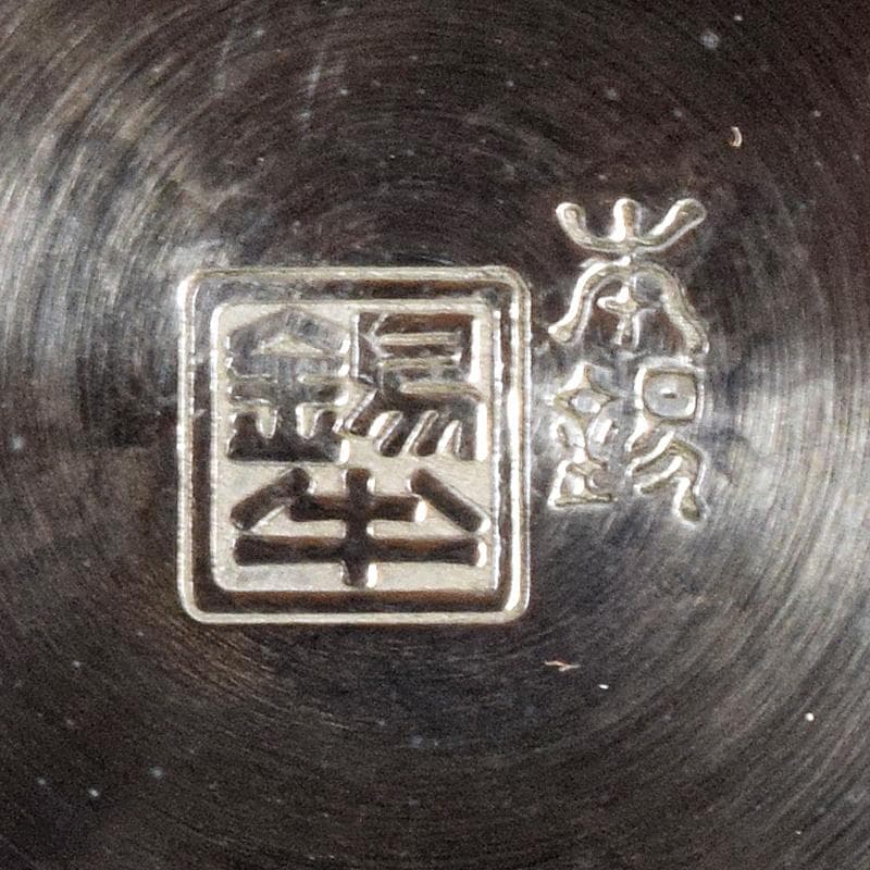 浪華　錫半造　本錫手造り　急須　茶壷　茶托五客など　五点一式　共箱　UR7848