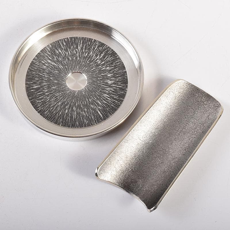 浪華　錫半造　本錫手造り　急須　茶壷　茶托五客など　五点一式　共箱　UR7848