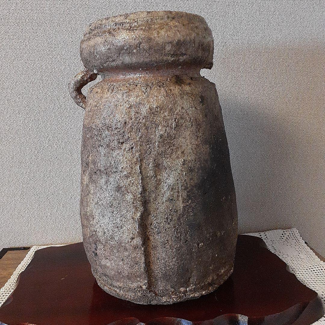 古片耳付き伊賀花入れ