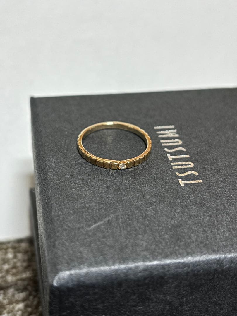 10Kイエローゴールドダイヤモンドリング　TSUTSUMI （おそらく10号）