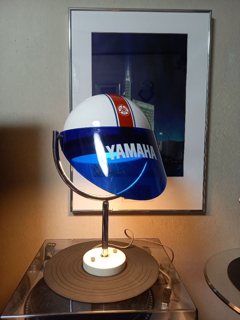 極希少　1970's　ヤマハ　販売店　ノベルティ　非売品　ヘルメット　ランプ