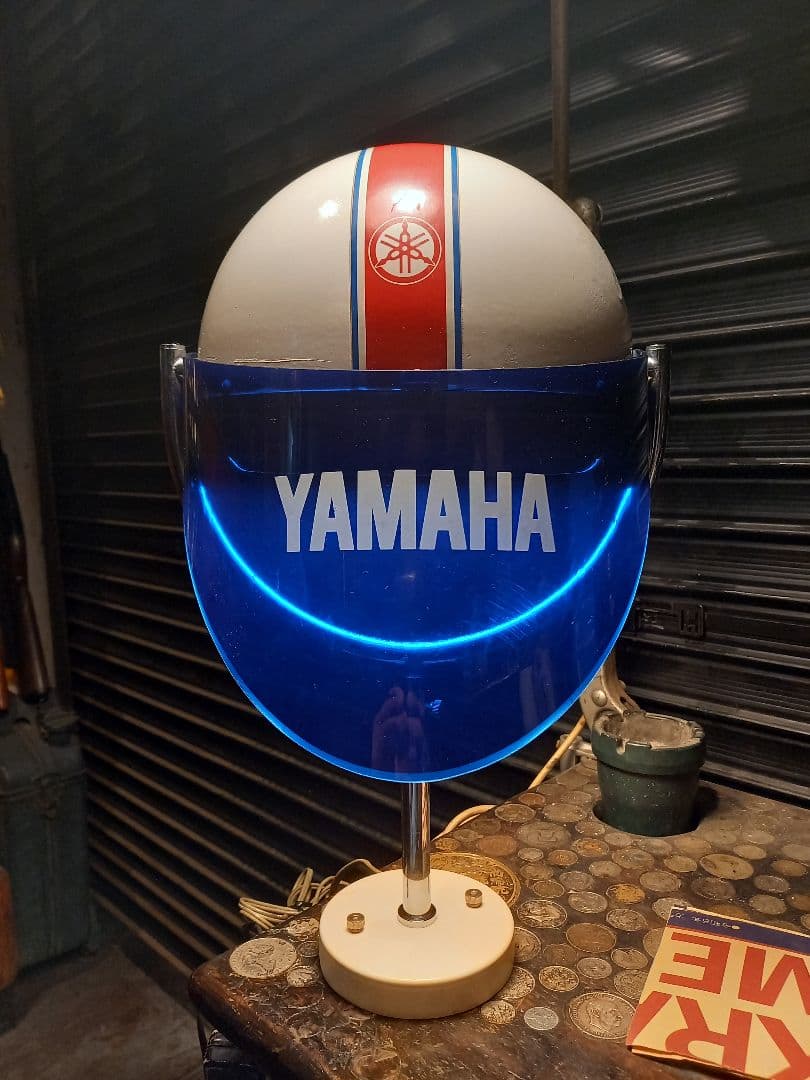 極希少　1970's　ヤマハ　販売店　ノベルティ　非売品　ヘルメット　ランプ