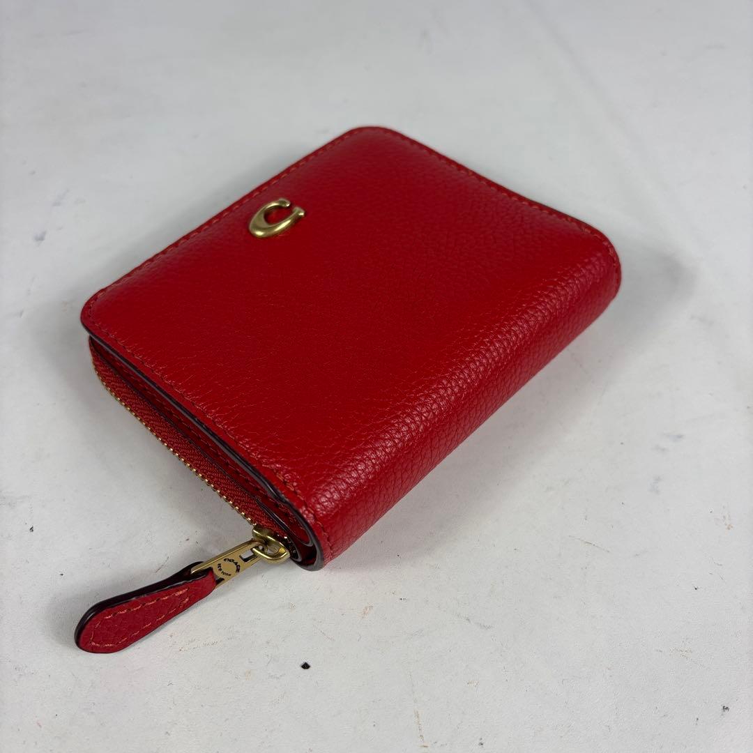 コーチ　ビルフォールド ウォレット ペブル レザー　 ラウンドファスナー