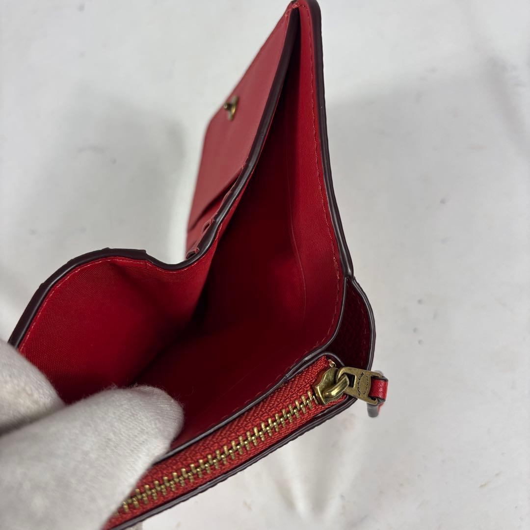 コーチ　ビルフォールド ウォレット ペブル レザー　 ラウンドファスナー