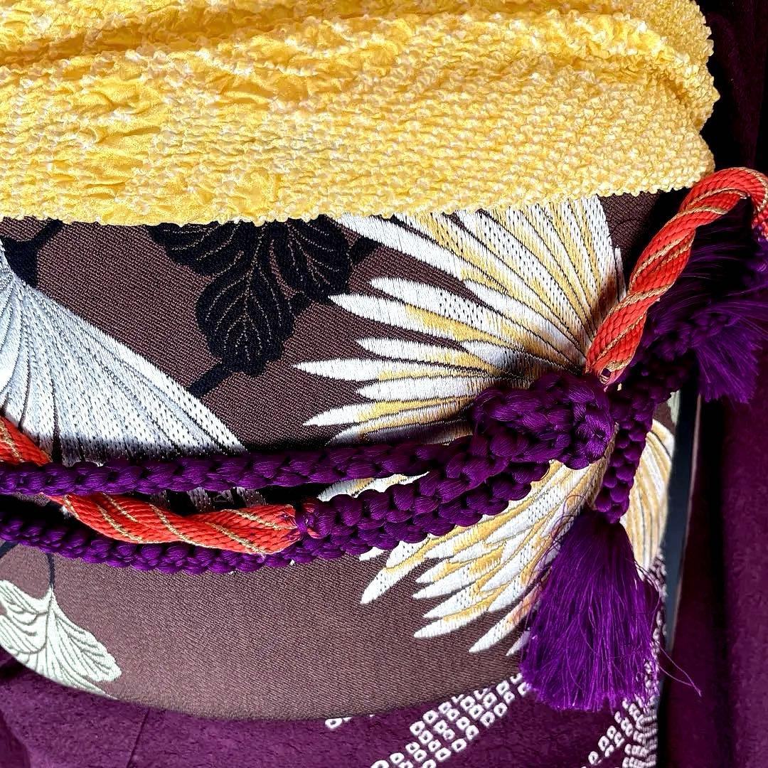 まーページ　プラスサイズ　高身長　絞り　手刺繍　成人式振袖　振袖　裄丈69