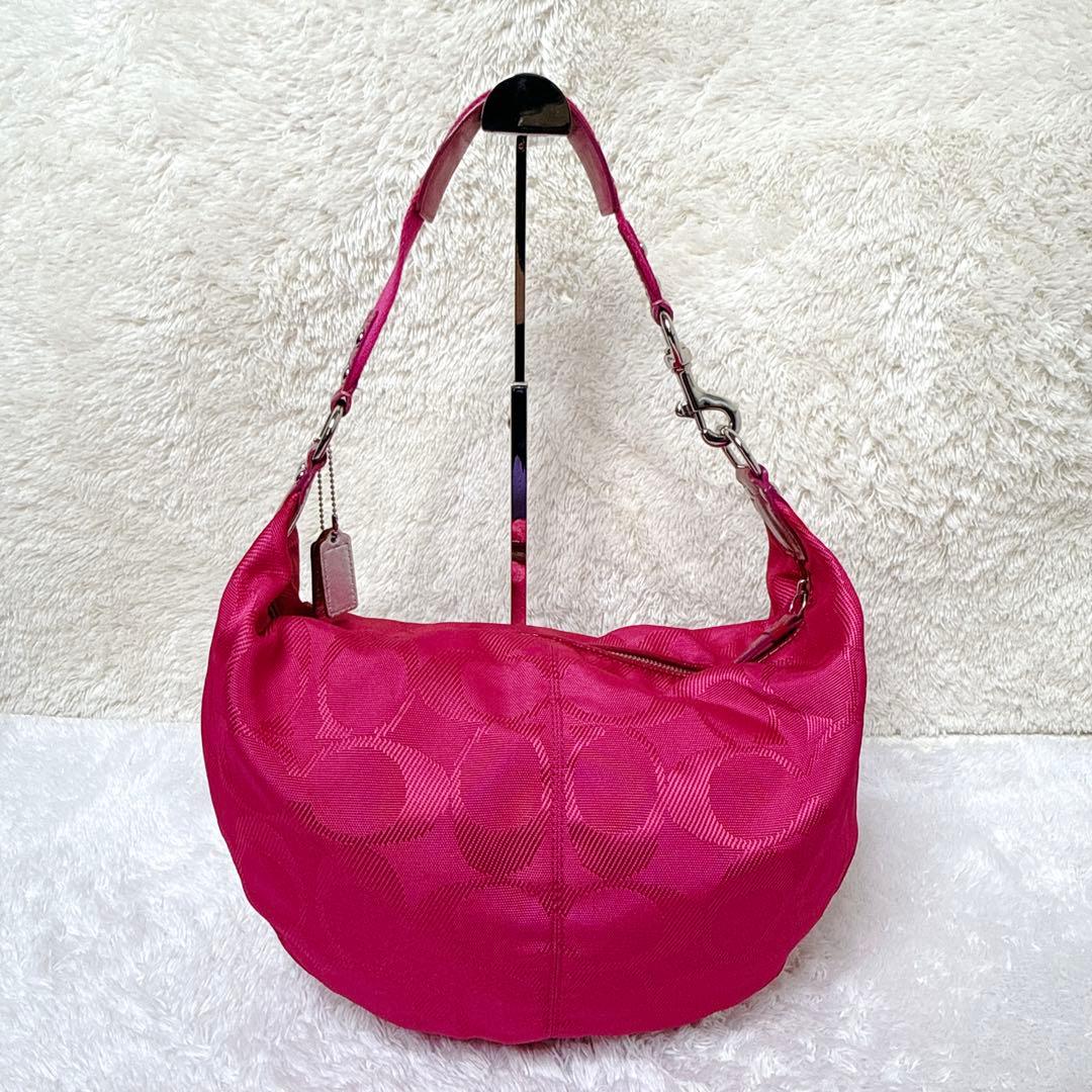 バッグ COACH Signature Pink One Shoulder Bag