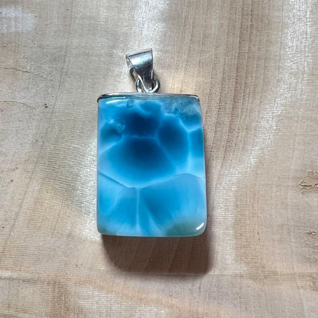 高品質　ラリマー　ペンダント　ネックレス　2-24