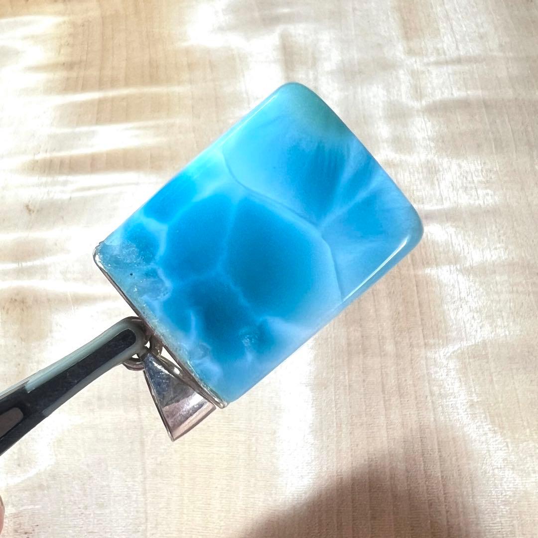 高品質　ラリマー　ペンダント　ネックレス　2-24