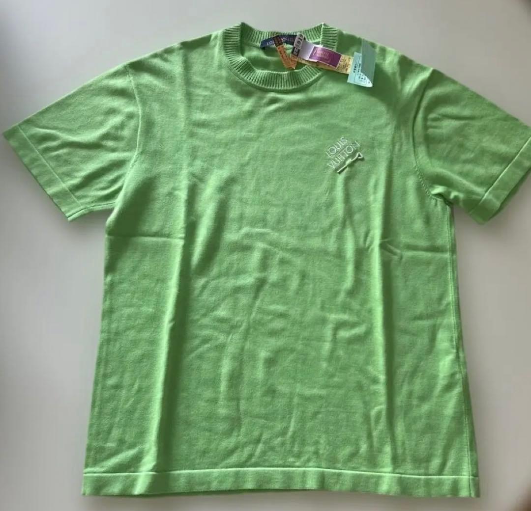 LOUIS VUITTON ライトグリーン Tシャツ S 100%コットン