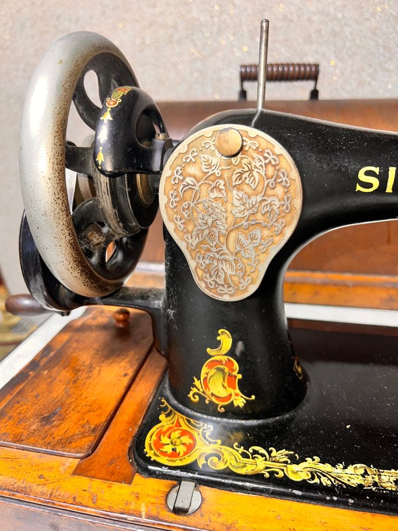 166 USAアンティーク 1916年　SINGERシンガーミシン　手回しミシン