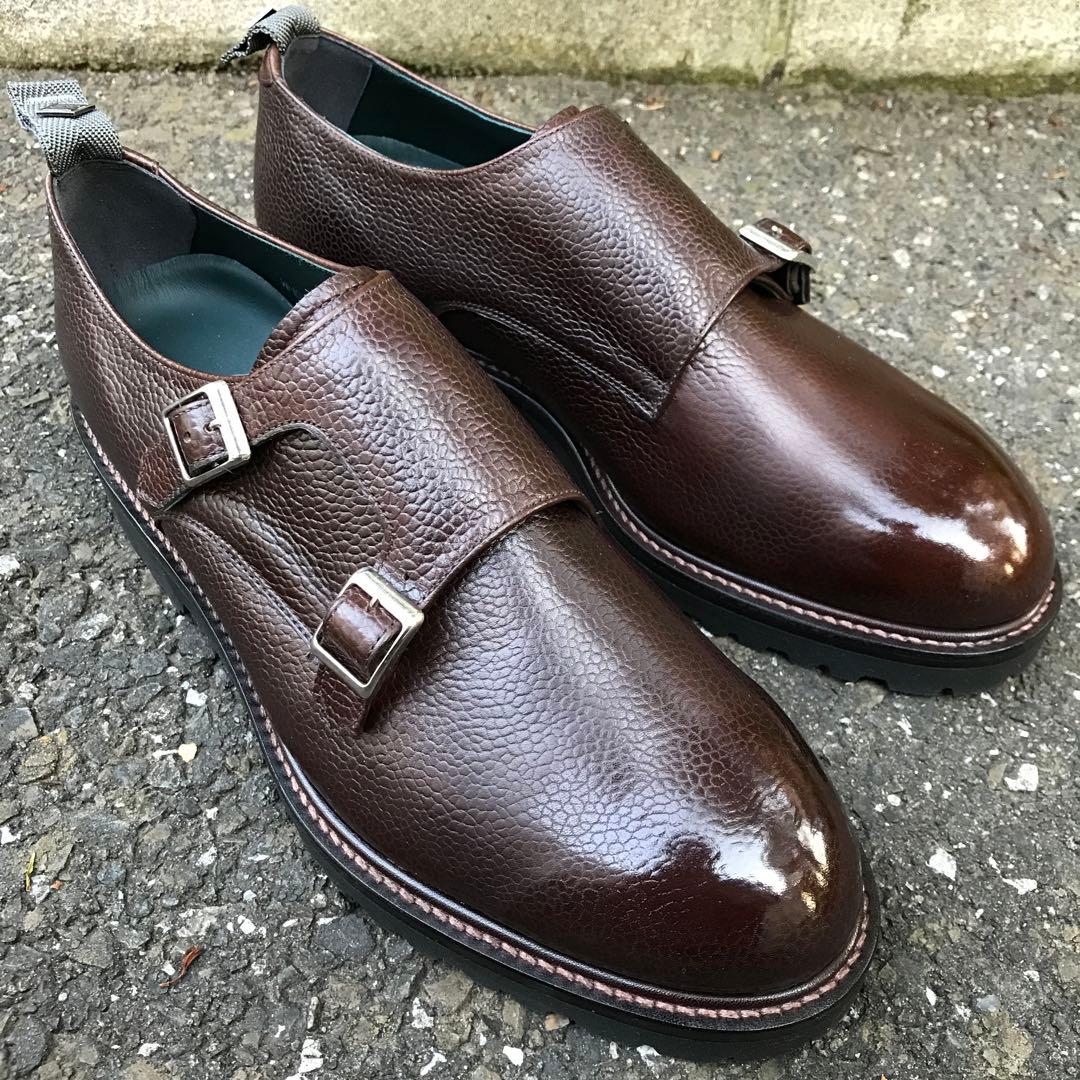 【新品未使用】WH(ダブルエイチ) ダブルモンク プレーントゥ 定価約6万