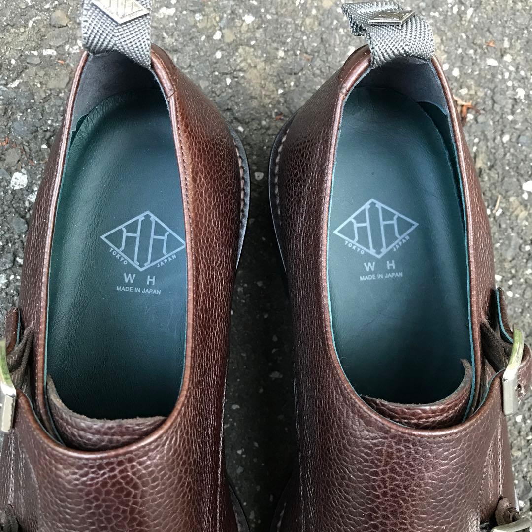 【新品未使用】WH(ダブルエイチ) ダブルモンク プレーントゥ 定価約6万
