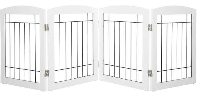 ドッグゲート(ホワイト) 高さ約60㎝、幅約203㎝、４パネル