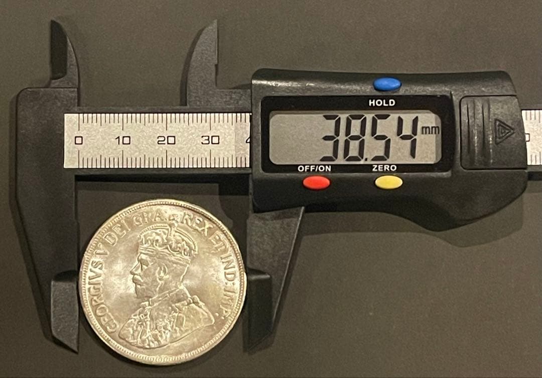 キプロス銀貨 1928 ジョージ5世 ライオン 実測26.53g