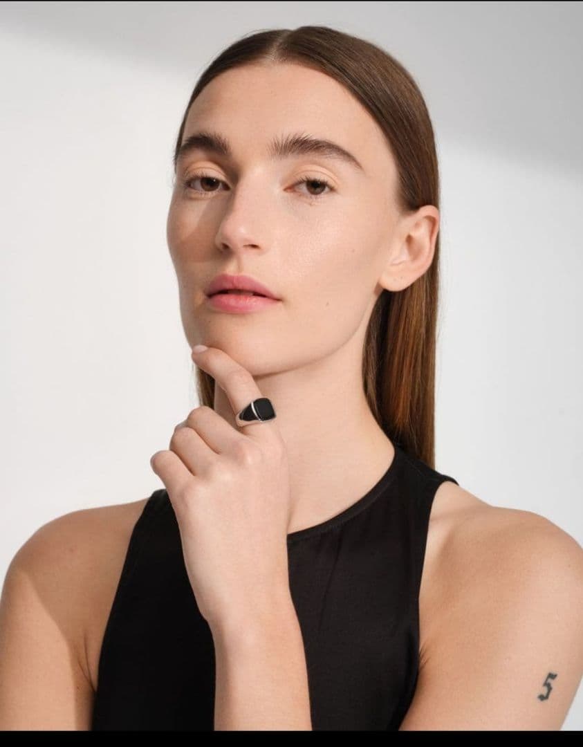 TOMWOOD リング 56 Cushion Black Onyx