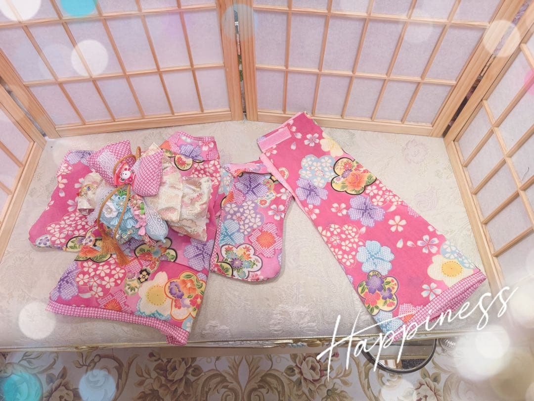 B449.pon2pan2☆犬オーダーお着物☆犬お引き摺り着物☆犬2ウェイ着物