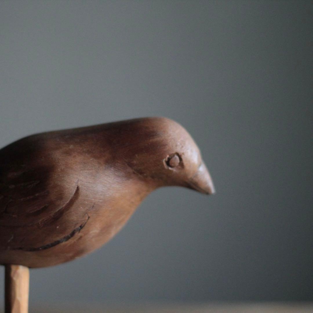 木の 鳥 オブジェ 古道具 アンティーク