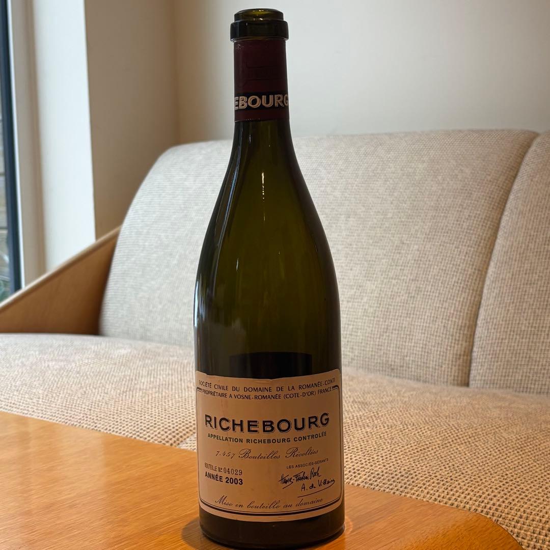 空瓶 DRC　RICHEBOURG（リシュブール ）2003年 750ml