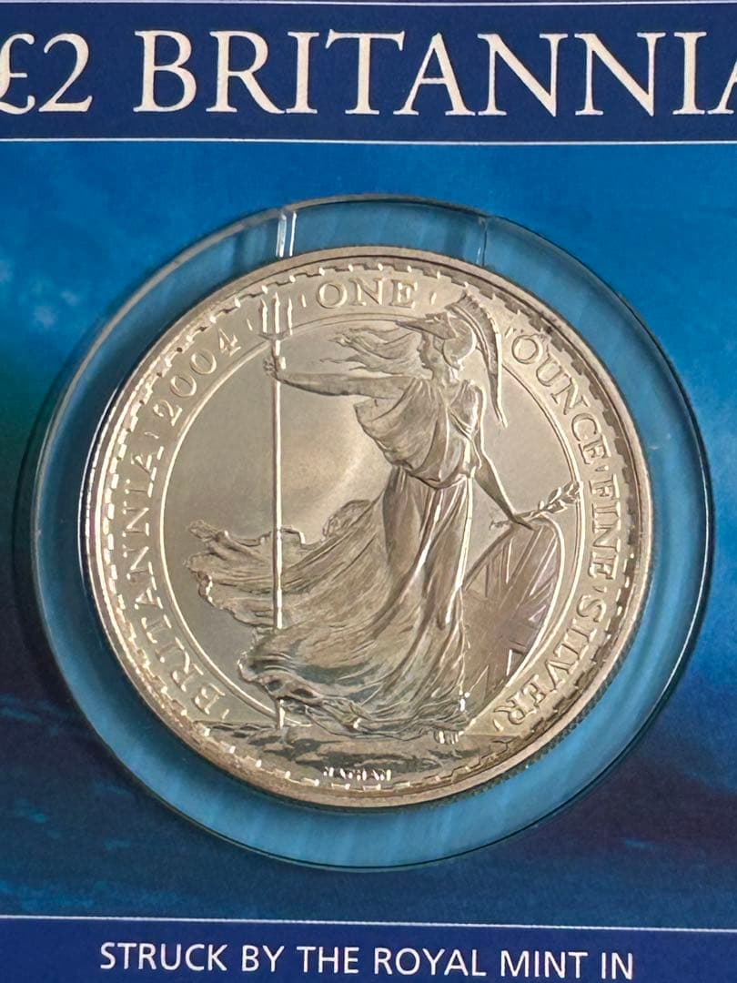 【希少】 2004年 ブリタニア 銀貨イギリスロイヤルミント専用ホルダー入り