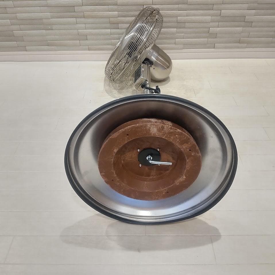 阪和 アンティーク風 シルバー調仕上げ　メタルリビングファン 扇風機