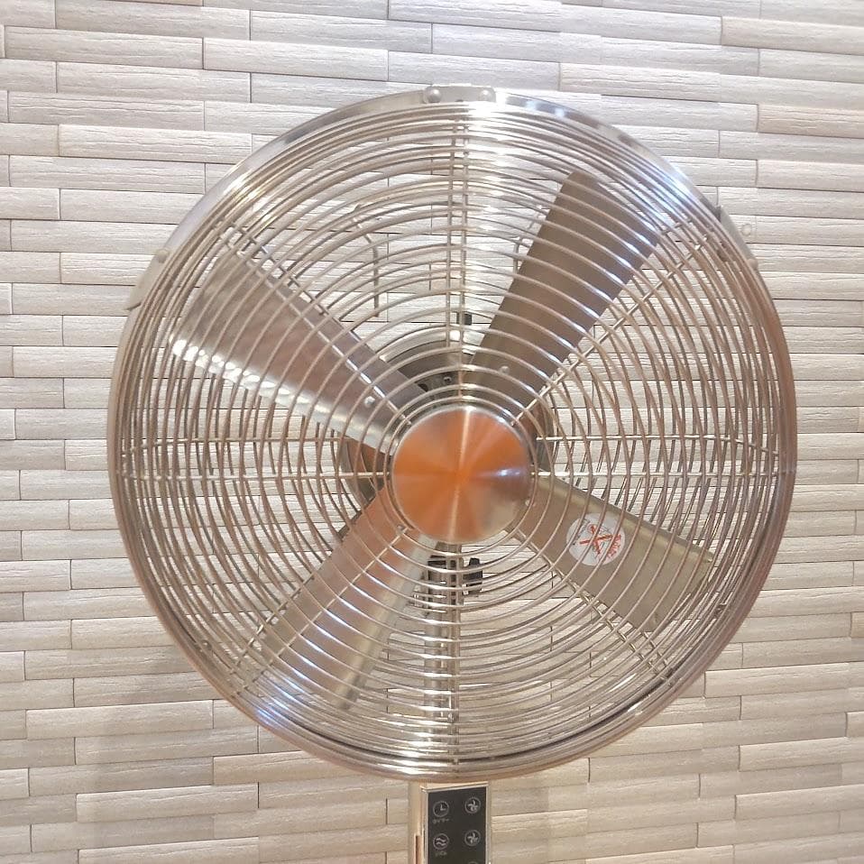阪和 アンティーク風 シルバー調仕上げ　メタルリビングファン 扇風機